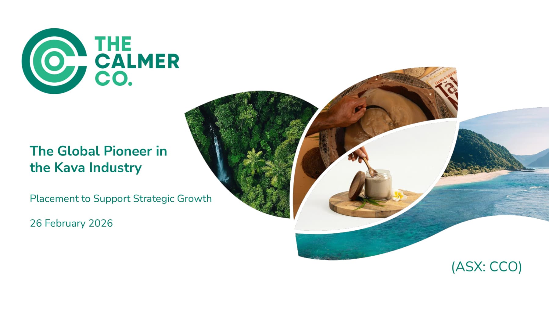 The Calmer Co $1.6m placement Investor Presentation
